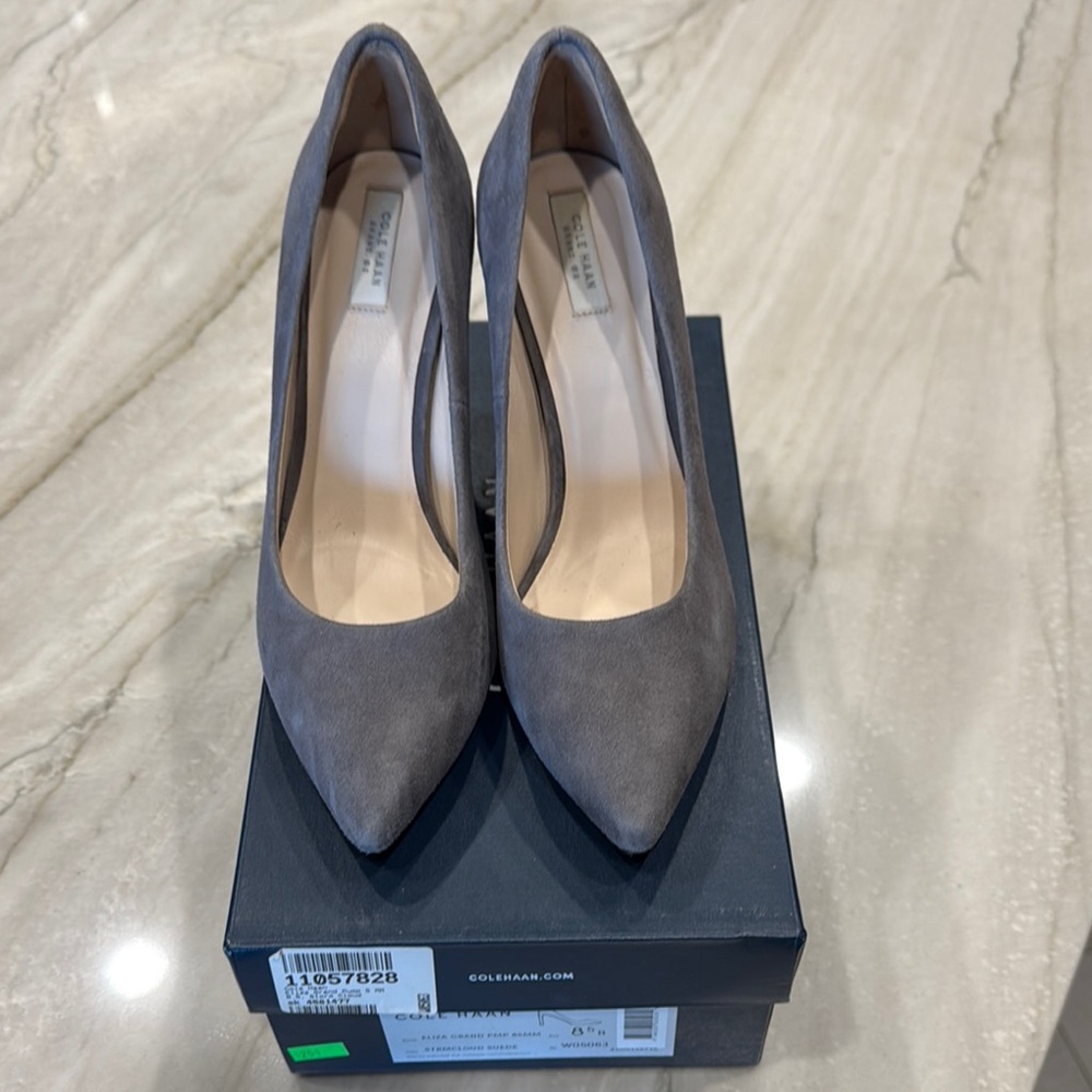 Cole Haan Eliza Grand Pump Storm Cloud Suede